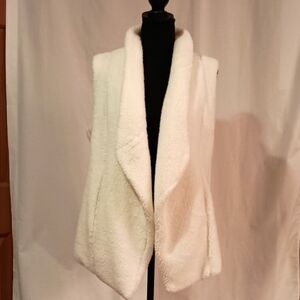 Mesh + Lace Women's Sherpa Open Teddy Vest